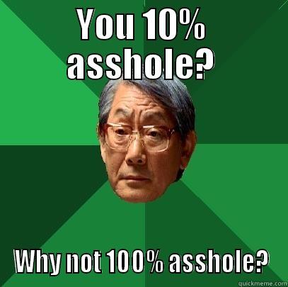 YOU 10% ASSHOLE? WHY NOT 100% ASSHOLE? High Expectations Asian Father