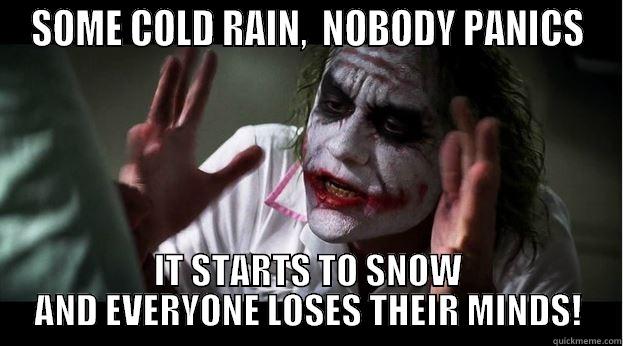 SOME COLD RAIN,  NOBODY PANICS IT STARTS TO SNOW AND EVERYONE LOSES THEIR MINDS! Joker Mind Loss