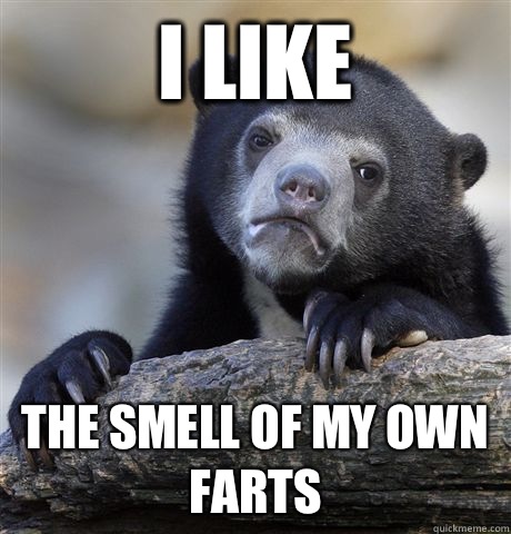 I like The smell of my own farts  Confession Bear