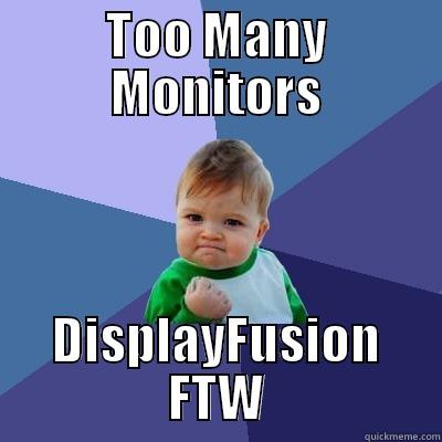 TOO MANY MONITORS DISPLAYFUSION FTW Success Kid