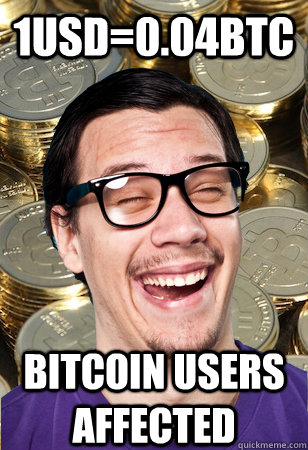 1usd=0.04btc bitcoin users affected  Bitcoin user not affected