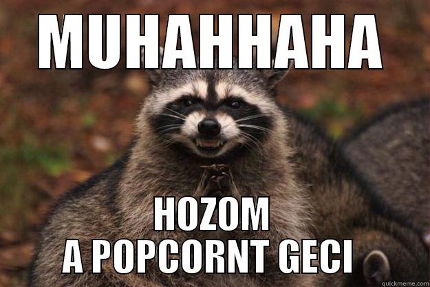 MUHAHHAHA HOZOM A POPCORNT GECI  Evil Plotting Raccoon