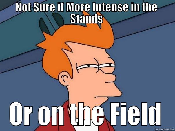 Fans are a little wild - NOT SURE IF MORE INTENSE IN THE STANDS OR ON THE FIELD Futurama Fry