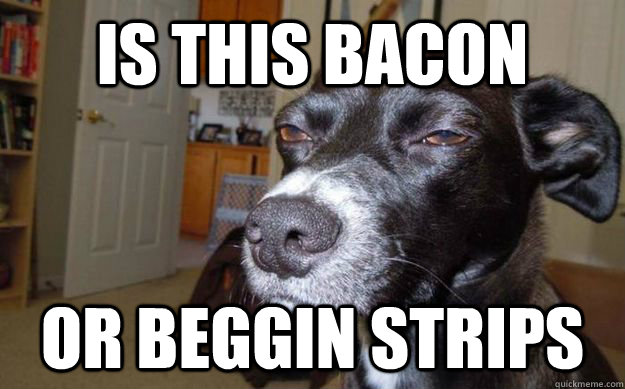 Is this bacon or beggin strips  Skeptical Mutt