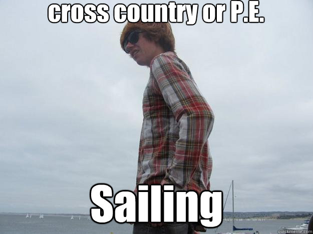 cross country or P.E. Sailing - cross country or P.E. Sailing  Success Ooppii