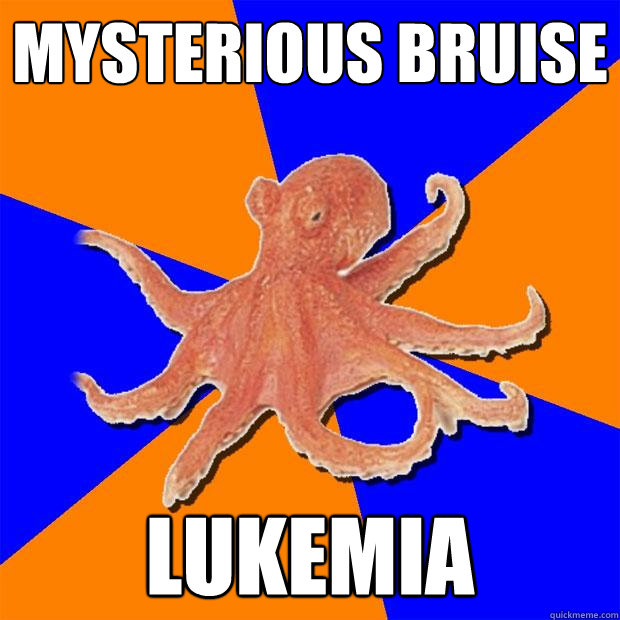 Mysterious bruise Lukemia  Online Diagnosis Octopus