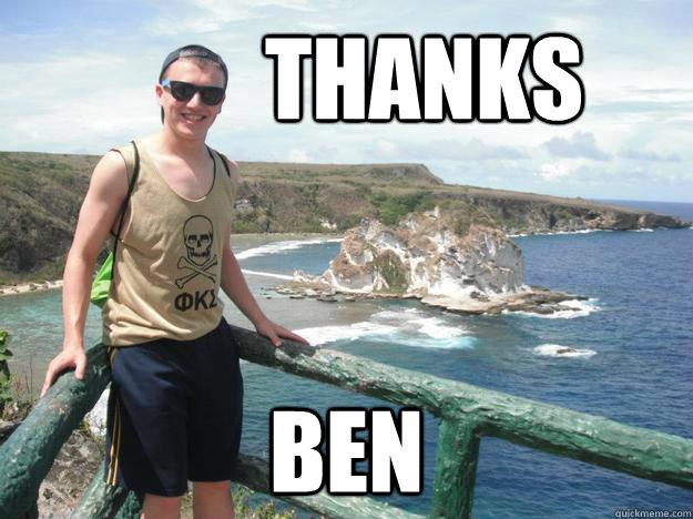 Thanks Ben - Thanks Ben  Misc