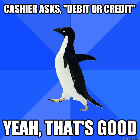 Cashier asks, 