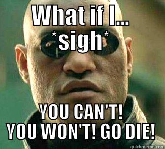 WHAT IF I... *SIGH* YOU CAN'T! YOU WON'T! GO DIE! Matrix Morpheus