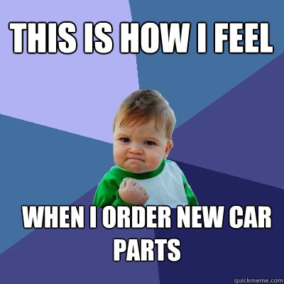 This is how i feel When i order new car parts - This is how i feel When i order new car parts  Success Kid