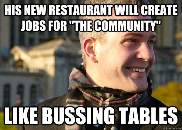 his new restaurant will create jobs for 