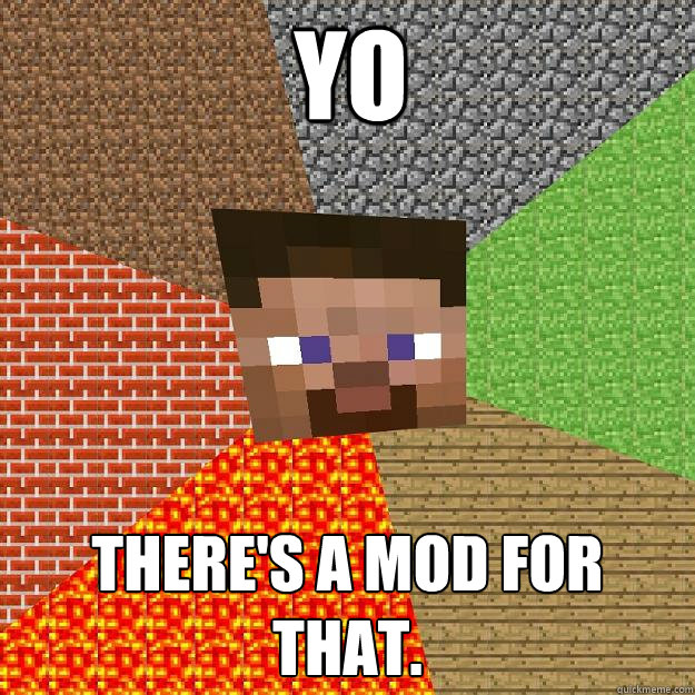 Yo There's a mod for that.  Minecraft