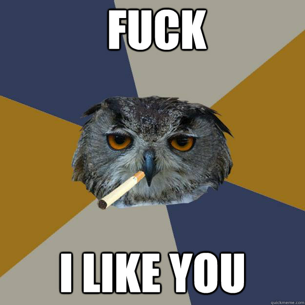  Fuck i like you -  Fuck i like you  Art Student Owl