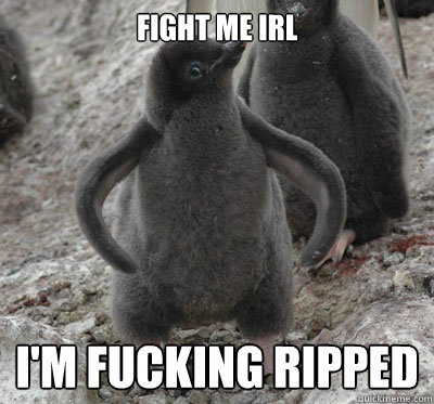 Fight me irl i'm fucking ripped  