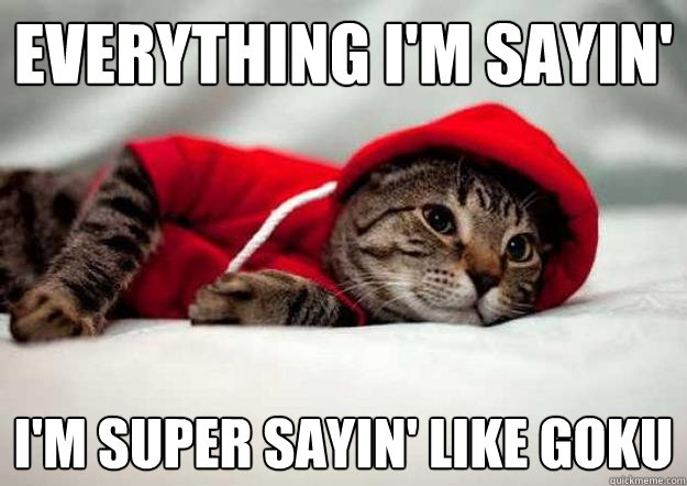 Everything I'm sayin' I'm super sayin' like Goku  - Everything I'm sayin' I'm super sayin' like Goku   NerdcoreKitty