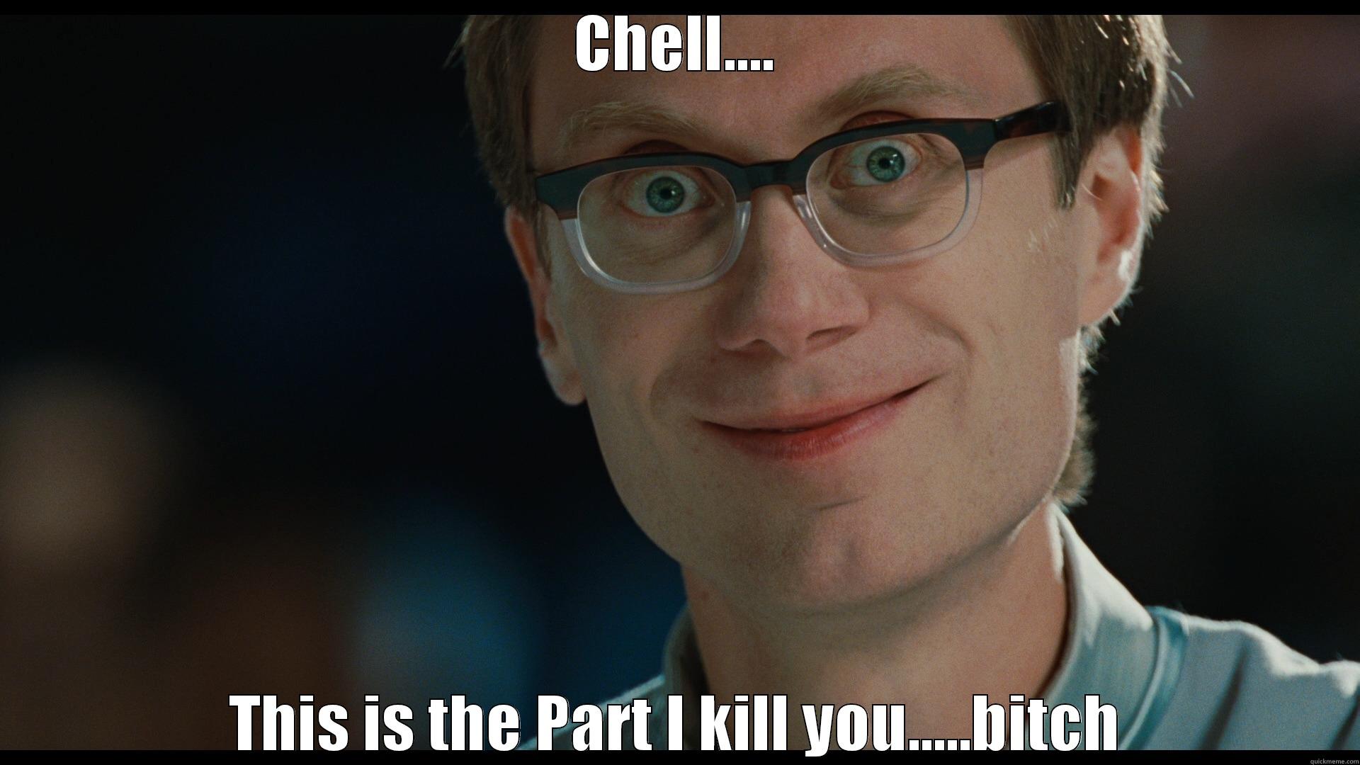 Portal Meme (Stephen merchant) - CHELL.... THIS IS THE PART I KILL YOU.....BITCH Misc