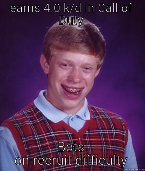 EARNS 4.0 K/D IN CALL OF DUTY BOTS ON RECRUIT DIFFICULTY Bad Luck Brian