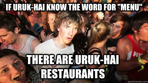 if uruk-hai know the word for 