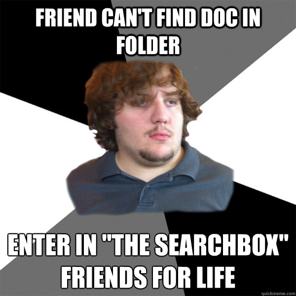 friend can't find doc in folder enter in 