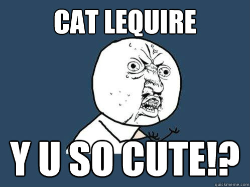 CAT LEQUIRE Y U SO CUTE!? - CAT LEQUIRE Y U SO CUTE!?  Y U No