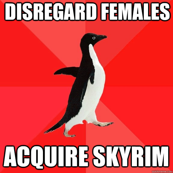 Disregard Females Acquire Skyrim   Socially Awesome Penguin