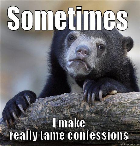 SOMETIMES I MAKE REALLY TAME CONFESSIONS Confession Bear