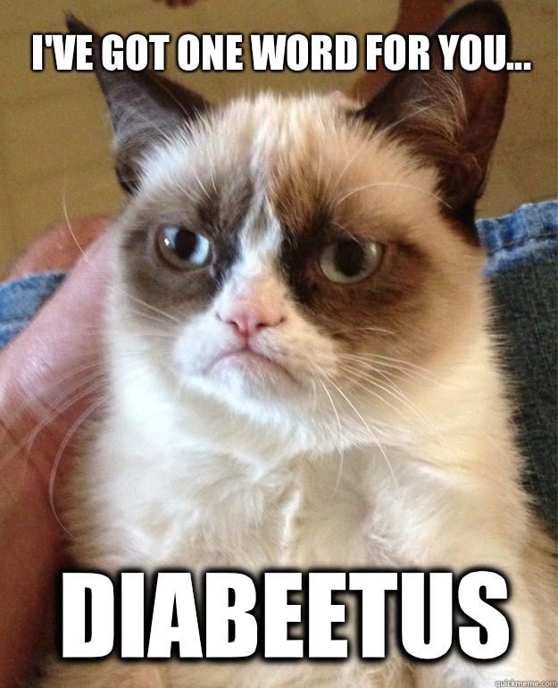 I've got one word for you... Diabeetus  Grumpy Cat