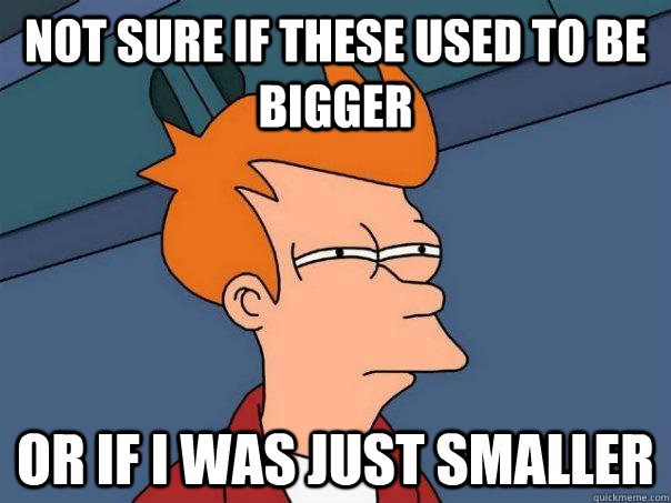 Not sure if these used to be bigger or if i was just smaller  Futurama Fry