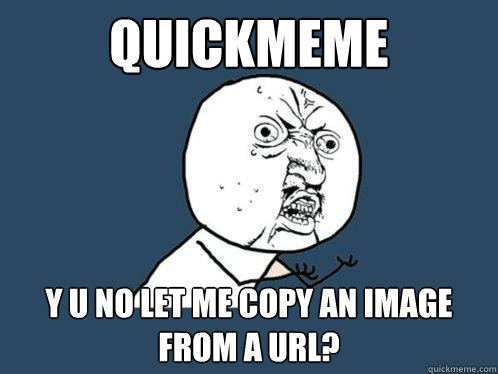 quickmeme y u no let me copy an image from a url?  Y U No