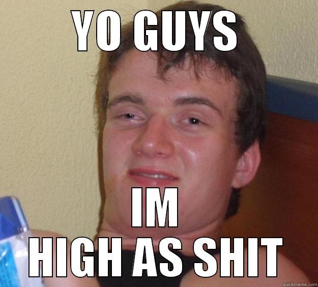 IM HIGH!! LOL - YO GUYS IM HIGH AS SHIT 10 Guy