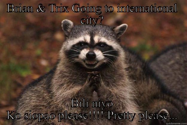 BRIAN & TRIX GOING TO INTERNATIONAL CITY? BILI NIYO KO SIOPAO PLEASE!!!! PRETTY PLEASE... Evil Plotting Raccoon