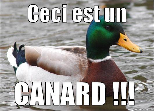        CECI EST UN        CANARD !!! Actual Advice Mallard