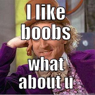 I LIKE BOOBS WHAT ABOUT U Condescending Wonka