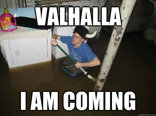 valhalla i am coming  Do the laundry they said