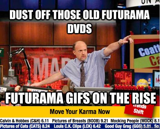 Dust off those old Futurama DVDs Futurama gifs on the rise  Mad Karma with Jim Cramer