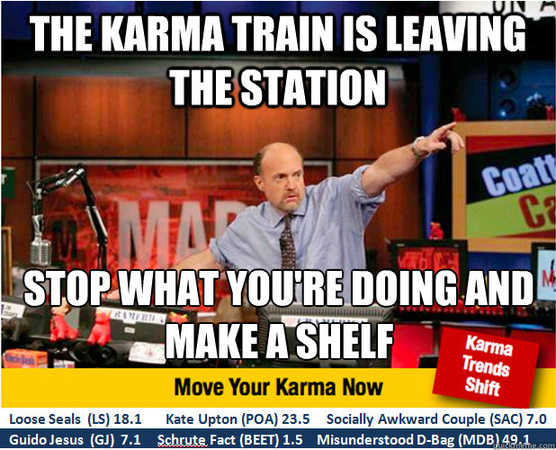 the Karma train is leaving the station stop what you're doing and make a shelf  Jim Kramer with updated ticker