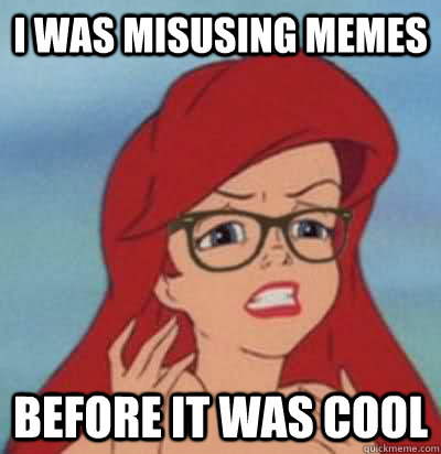 I was misusing memes before it was cool - I was misusing memes before it was cool  Hipster Ariel