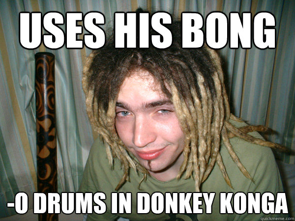 Uses his bong -o drums in donkey konga  