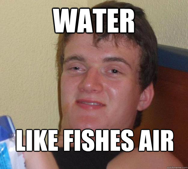 water  like fishes air
 - water  like fishes air
  10 Guy