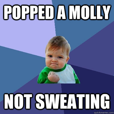 Popped a molly not sweating  Success Kid