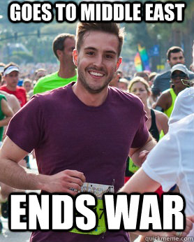 goes to middle east ends war - goes to middle east ends war  Ridiculously photogenic guy