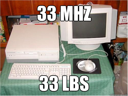 33 MHZ 33 lbs  Packard Bell