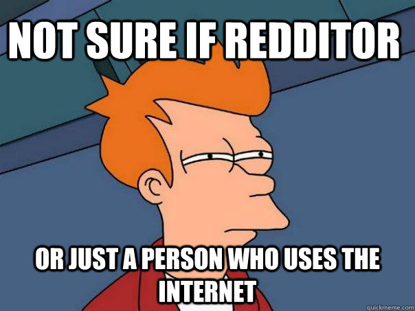 Not Sure if Redditor Or just a person who uses the internet  Futurama Fry