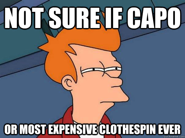 Not sure if CAPO OR MOST EXPENSIVE CLOTHESPIN EVER  Futurama Fry