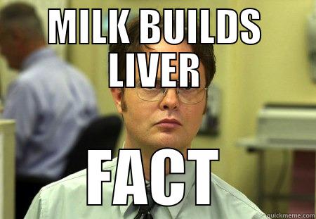 milky liver - MILK BUILDS LIVER FACT Schrute