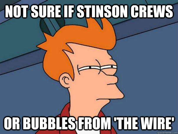 Not sure if Stinson Crews Or Bubbles from 'The Wire'  Futurama Fry