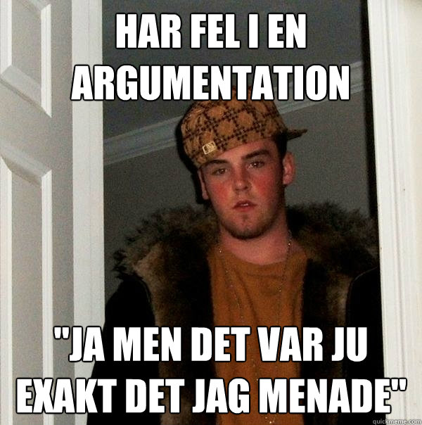 Har fel i en argumentation 