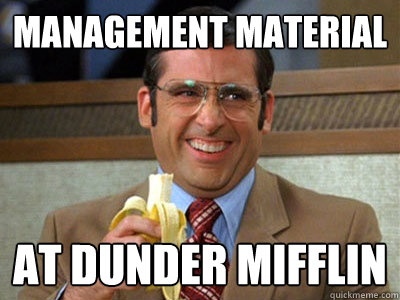 Management material at dunder mifflin  Brick Tamland