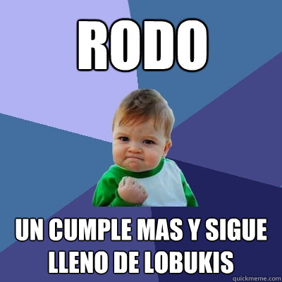 Rodo Un cumple mas y sigue lleno de lobukis  Success Kid