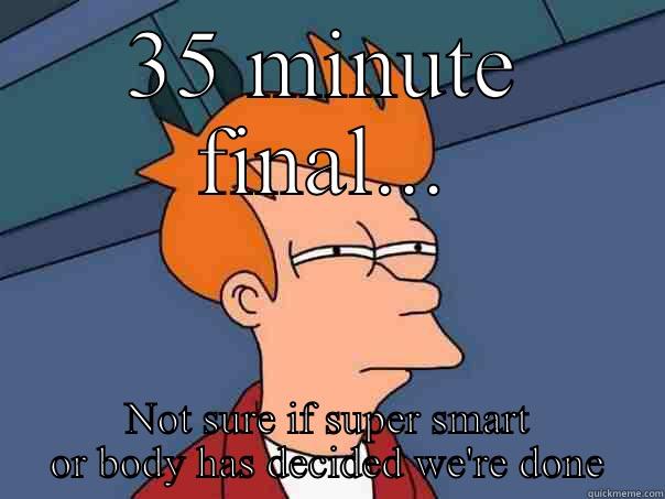 Body sabotage - 35 MINUTE FINAL... NOT SURE IF SUPER SMART OR BODY HAS DECIDED WE'RE DONE Futurama Fry